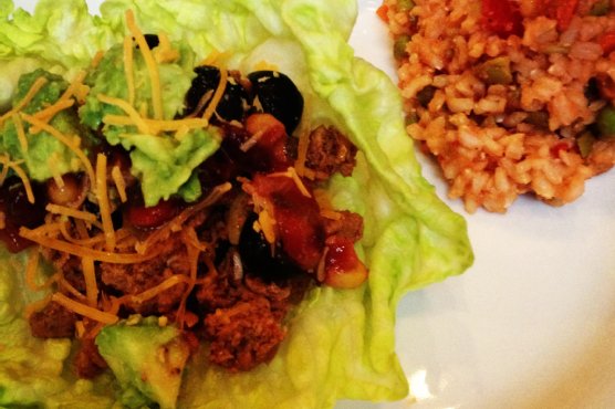 Mexican Lettuce Wraps & Spanish Rice Mexican Lettuce Wraps & Spanish Rice