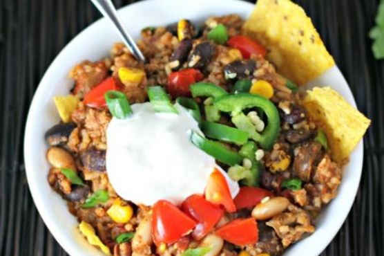One Pan Healthy Turkey Beans and Rice One Pan Healthy Turkey Beans and Rice