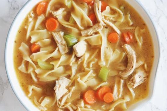 Hearty Bone Broth Chicken Noodle Soup