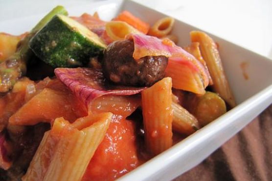Rustic Pasta with Chunky Vegetables