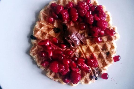Pomegranate-Nutella Waffles Pomegranate-Nutella Waffles