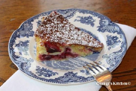 Almond Plum Cake with Creme Fraiche Almond Plum Cake with Creme Fraiche