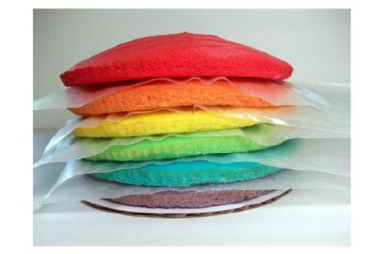 Almond Rainbow Cake Almond Rainbow Cake