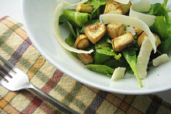 Arugula Salad With Sweet Potato Croutons