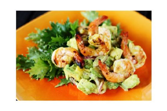 Avocado-Mango Salad With Grilled Shrimp Avocado-Mango Salad With Grilled Shrimp