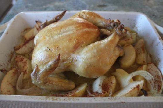 Baked Chicken with Cinnamon Apples