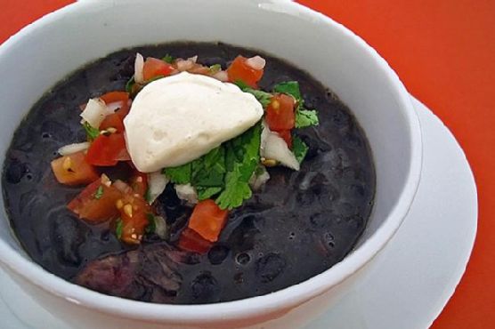 Black Bean Soup With Pico De Gallo and Chipotle Creme Black Bean Soup With Pico De Gallo and Chipotle Creme