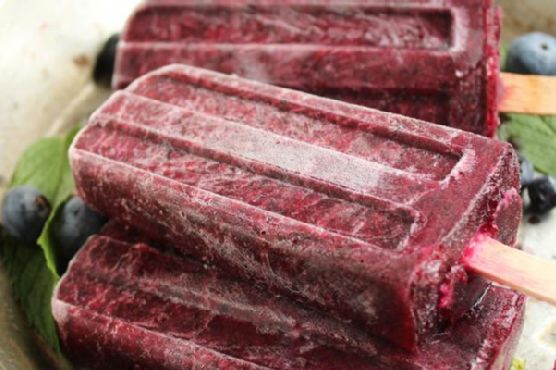 Blueberry Mojito Popsicles Blueberry Mojito Popsicles