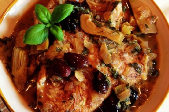 Braised Chicken with Artichoke Hearts & Olives Braised Chicken with Artichoke Hearts & Olives