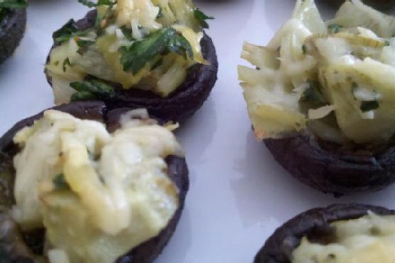 Cheesy Artichoke Stuffed Mushrooms Cheesy Artichoke Stuffed Mushrooms
