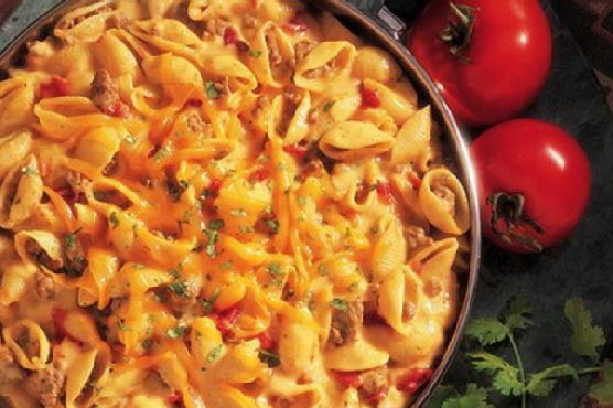 Cheesy Picante Beef Macaroni