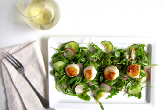 Citrus Arugula Salad with Seared Scallops Citrus Arugula Salad with Seared Scallops