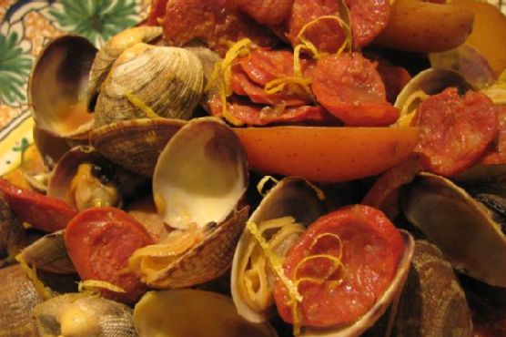 Clams With Spanish Sausage Clams With Spanish Sausage