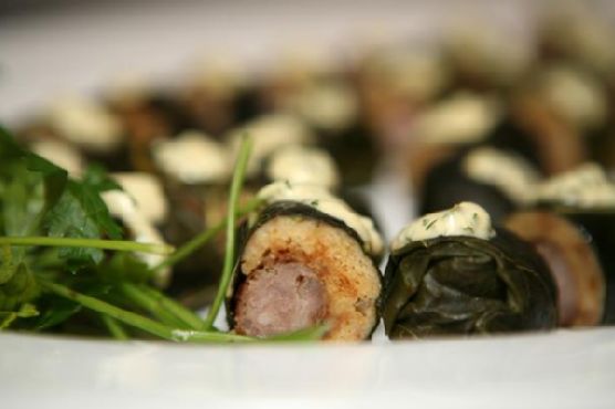 Collard-Wrapped Sausage Corn Dogs Collard-Wrapped Sausage Corn Dogs