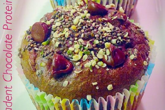 Decadent Chocolate Protein Muffins Decadent Chocolate Protein Muffins