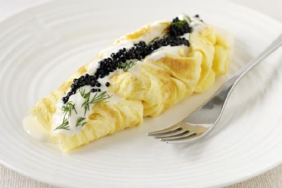 Duck Egg Omelette With Caviar and Sour Cream Duck Egg Omelette With Caviar and Sour Cream
