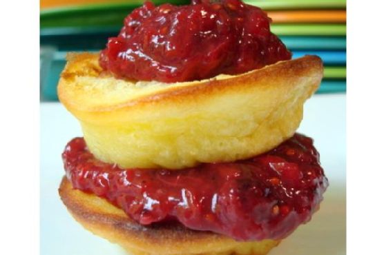 Dutch Babies With Mulberry-Rhubarb Compote