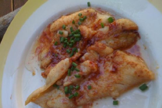 Filet Of Sole With A Brown Butter Rose Sauce