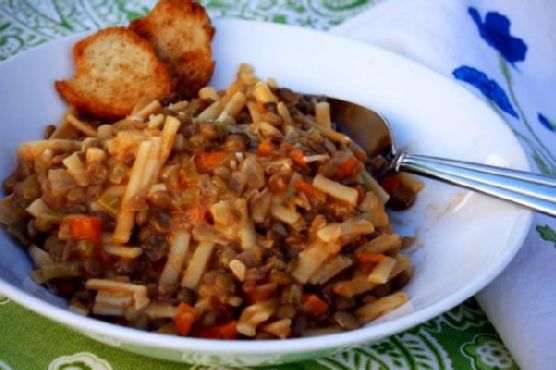 Lentil Soup with Veggies and Pasta