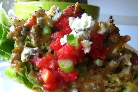 Lettuce Wedges With Jalapeno Dressing & Gorgonzola Cheese