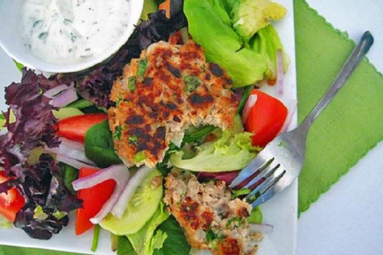 Lightened Up Salmon Cakes