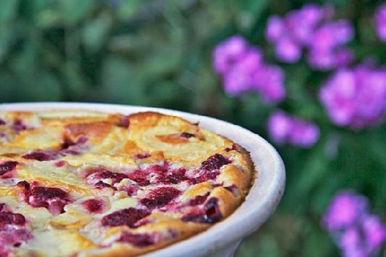 Peach Melba Clafoutis Peach Melba Clafoutis