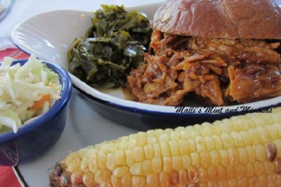 Pulled Pork Sandwich with Mango BBQ sauce Pulled Pork Sandwich with Mango BBQ sauce