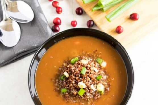 Red quinoa cranberry arugula soup Red quinoa cranberry arugula soup