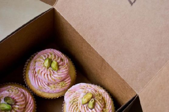 Rosewater-Pistachio Cupcakes Rosewater-Pistachio Cupcakes