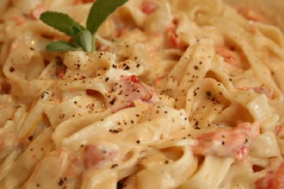 Smoked Salmon Fettuccine