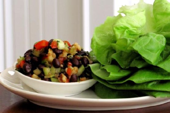 Spicy Black Bean Lettuce Wraps Spicy Black Bean Lettuce Wraps