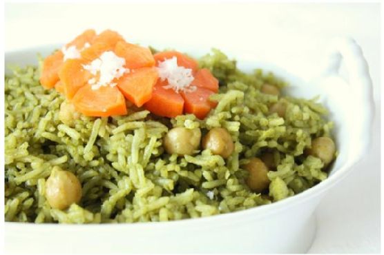 Spinach Chickpea - Palak Chana Rice