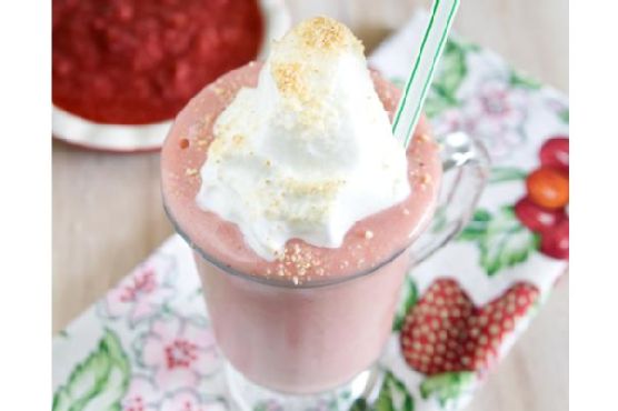 Strawberry Rhubarb Pie Vegan Shake Strawberry Rhubarb Pie Vegan Shake