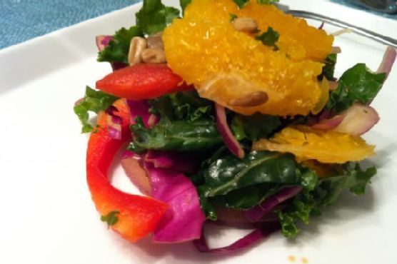 Summer Kale, Orange & Pomegranate Salad with Moscato Dressing Summer Kale, Orange & Pomegranate Salad with Moscato Dressing