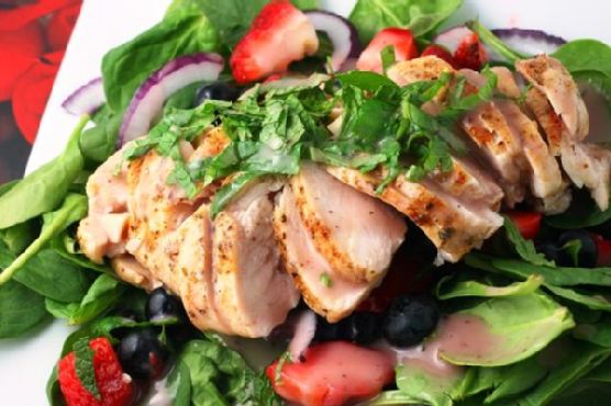 Summer-Berry Salad With Hand Picked Fresh Mint Summer-Berry Salad With Hand Picked Fresh Mint