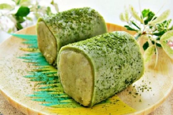 Sweet Potato Green Tea Pancake Roll