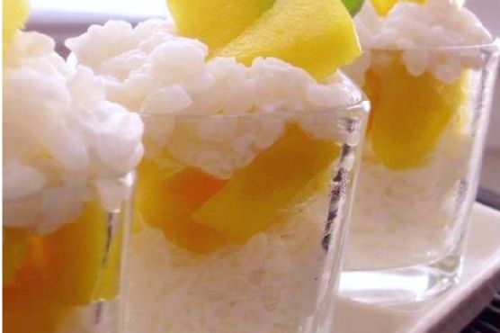 Thai-Style Sticky Rice & Mango Dessert Shots Thai-Style Sticky Rice & Mango Dessert Shots