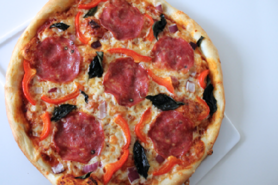Thin Crust Genoa Salami Pizza