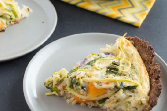 Zucchini Quiche & Almond Flax Crust