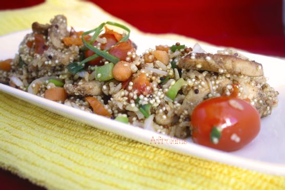 Stir Fried Quinoa, Brown Rice and Chicken Breast Stir Fried Quinoa, Brown Rice and Chicken Breast