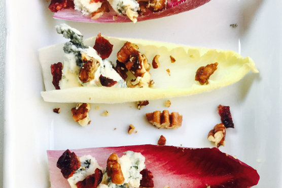 Stuffed Endive with Blue Cheese, Pecans & Cranberries Stuffed Endive with Blue Cheese, Pecans & Cranberries