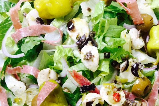 Antipasto Salad with Peperoncini Olive Tapenade Antipasto Salad with Peperoncini Olive Tapenade