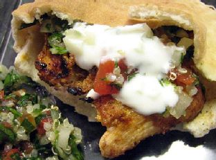 Moroccan Chicken Pitas