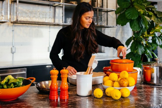 Happy Woman Cooking Weight Loss Meal